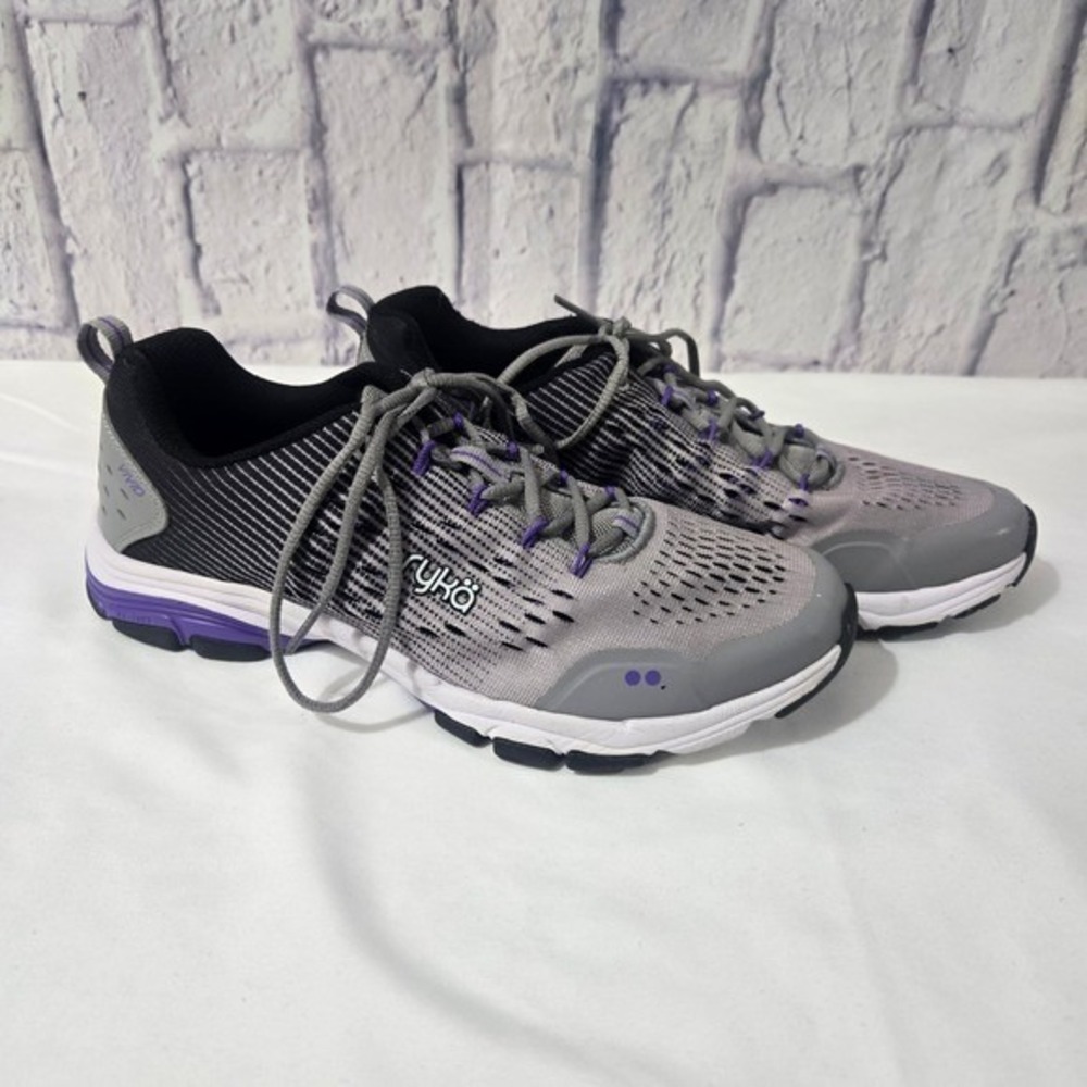 Ryka Vivid RZX Women's Athletic Shoes‎ Gray Purple Lace Up Sneakers Size 9.5